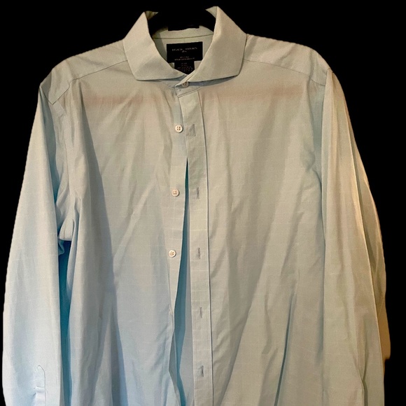 Slim-Fit Dress Shirt 16/40 - Black Brown 1826 - Light blue pattern - - Picture 1 of 6